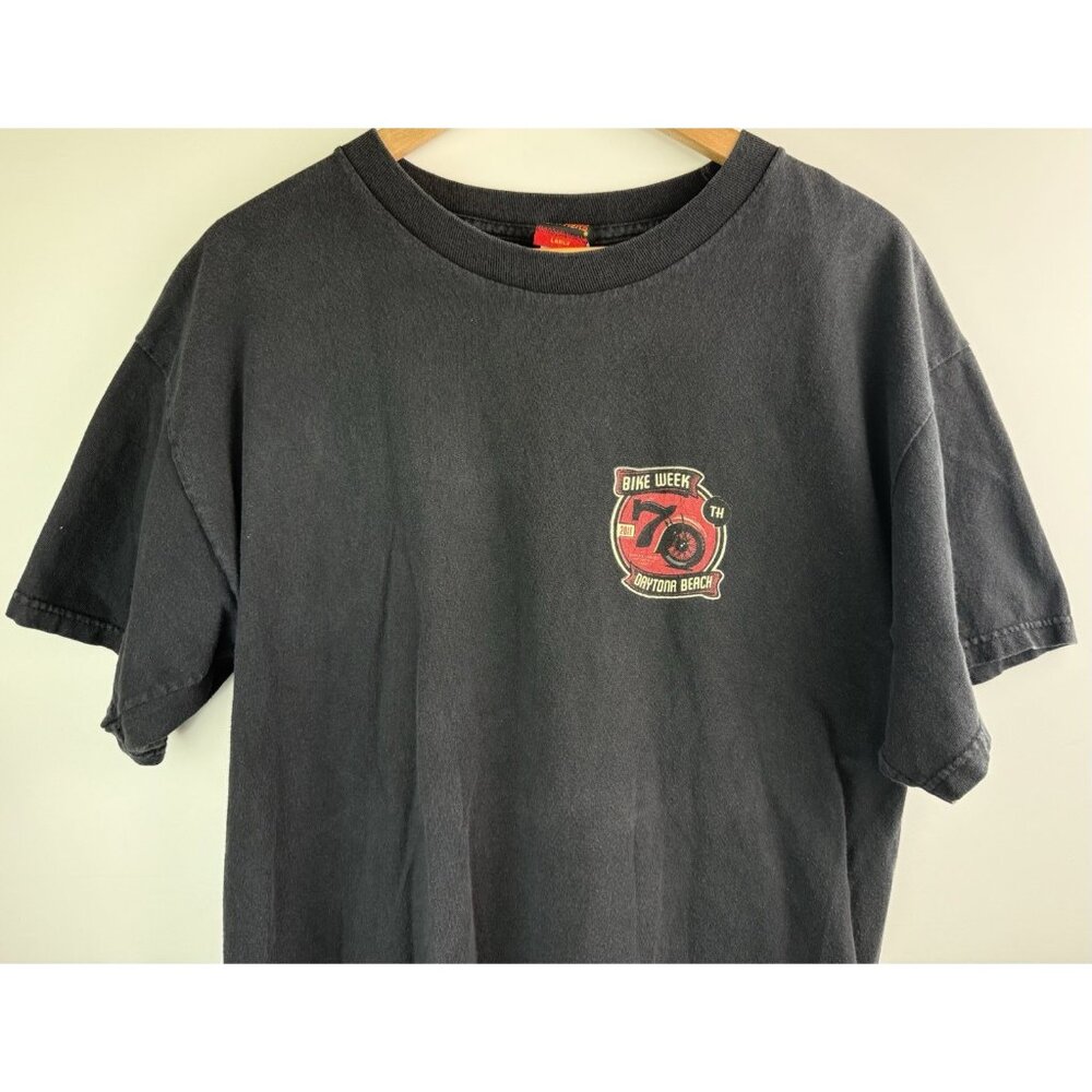 Harley-Davidson Daytona Beach Bike Week 70th Anniversary 2011 T-Shirt Sz Large - Picture 4 of 11